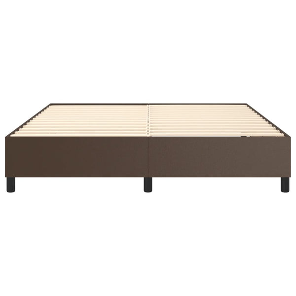 Boxspringbettgestell Braun 160x200 cm Kunstleder
