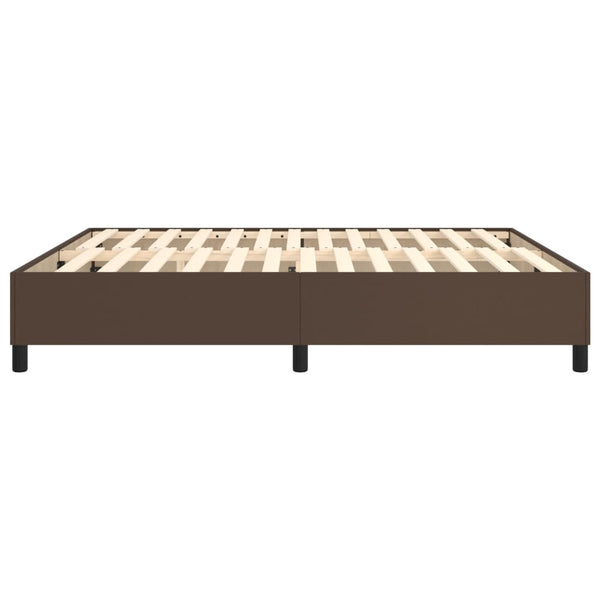 Boxspringbettgestell Braun 160x200 cm Kunstleder