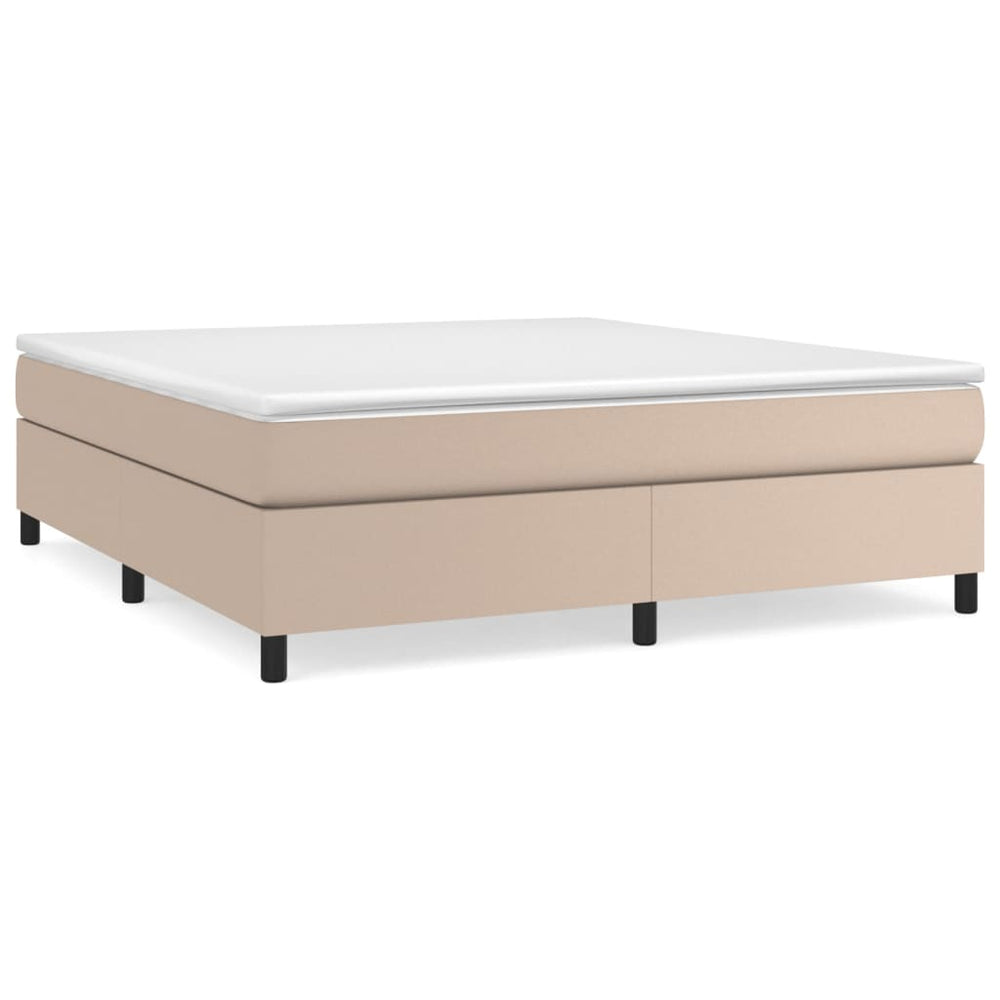 vidaXL Cadre de lit double Cappuccino marron 160x200 cm similicuir