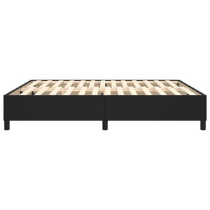 Boxspringbettgestell Schwarz 180x200 cm Kunstleder