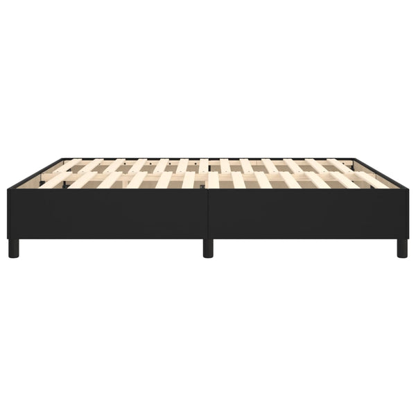 Boxspringbettgestell Schwarz 180x200 cm Kunstleder