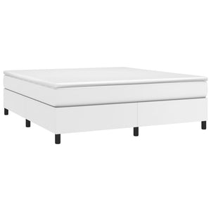 Boxspringbettgestell Weiß 180x200 cm Kunstleder