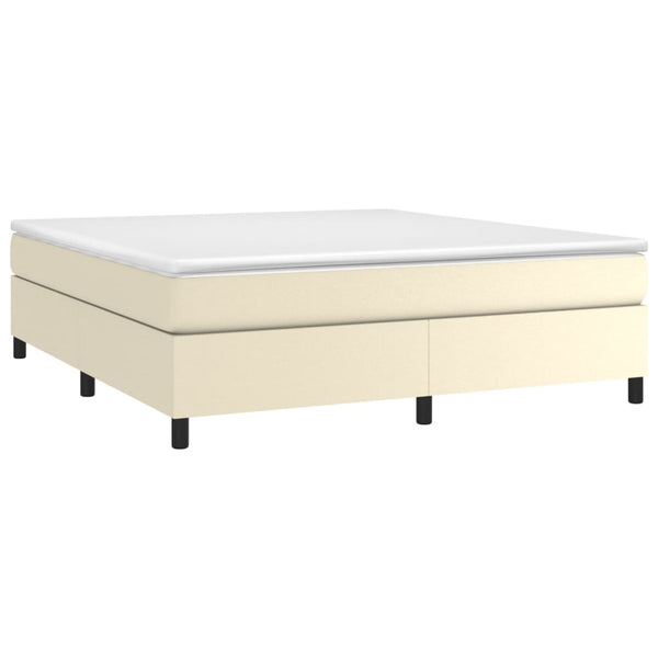 Boxspringbettgestell Creme 180x200 cm Kunstleder