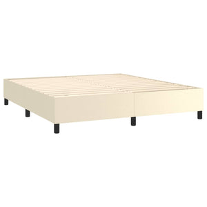 Boxspringbettgestell Creme 180x200 cm Kunstleder