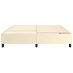 Boxspringbettgestell Creme 180x200 cm Kunstleder