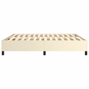 Boxspringbettgestell Creme 180x200 cm Kunstleder