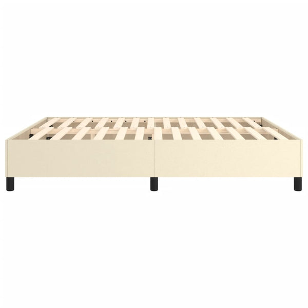 Boxspringbettgestell Creme 180x200 cm Kunstleder
