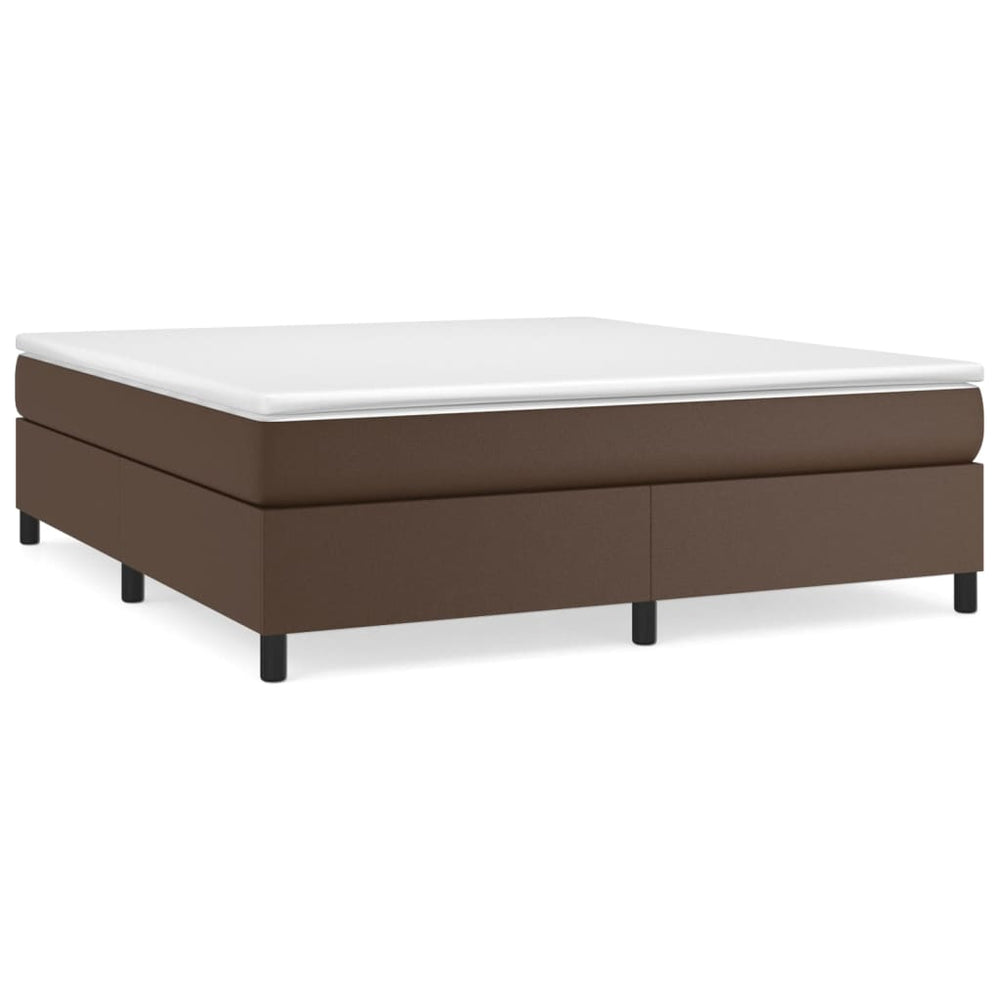 vidaXL Cadre de lit double marron 180x200 cm en similicuir