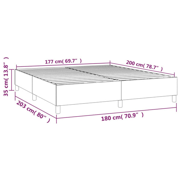 Boxspringbettgestell Braun 180x200 cm Kunstleder