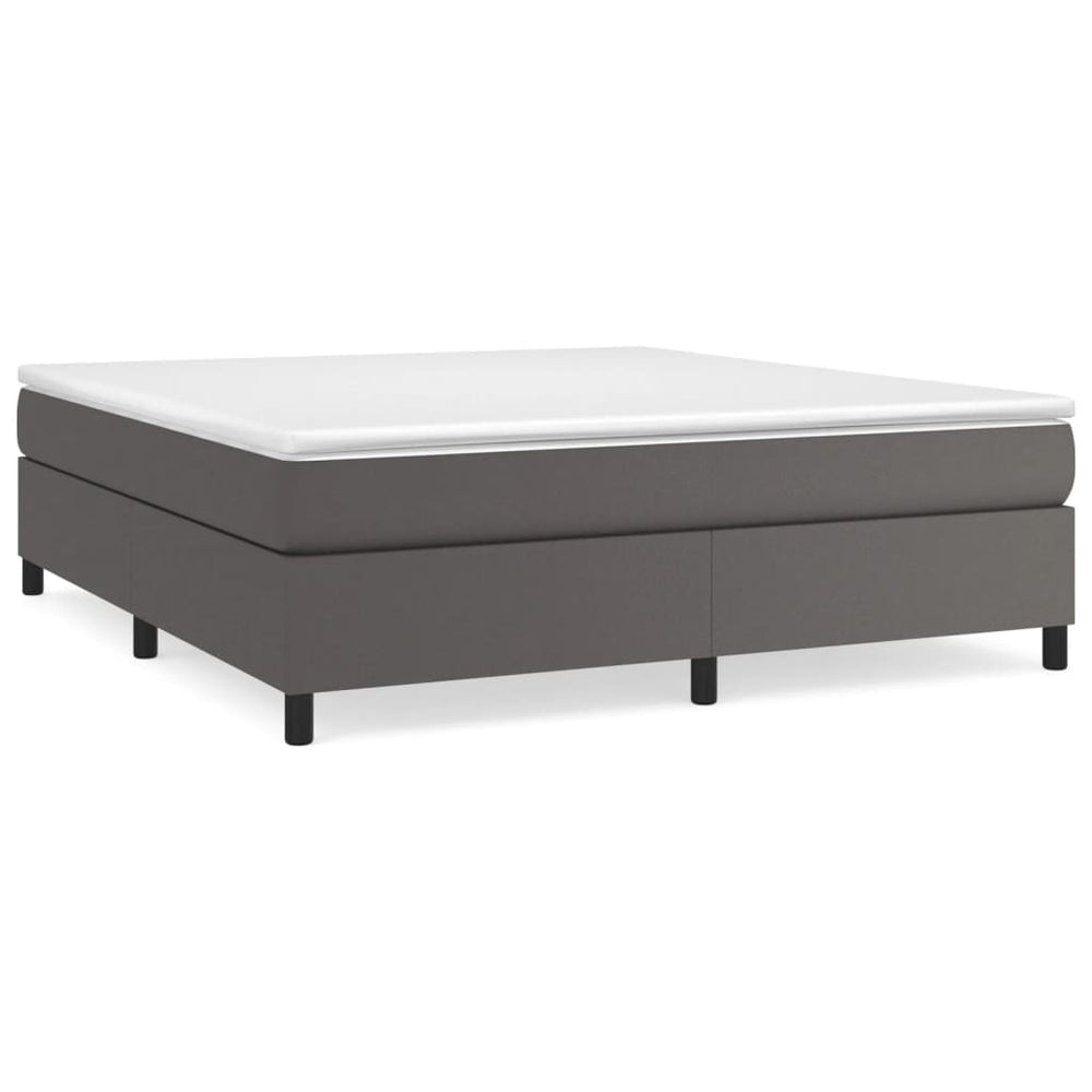 vidaXL Cadre de lit double gris 180x200 cm en similicuir