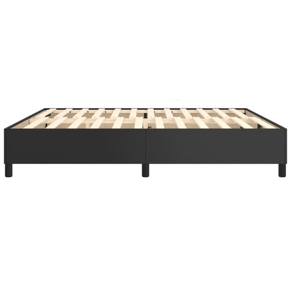 Boxspringbettgestell Schwarz 200x200 cm Kunstleder