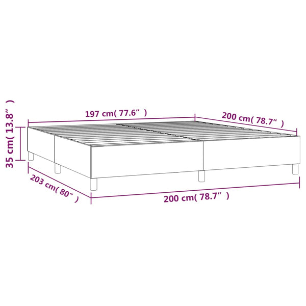 Boxspringbettgestell Schwarz 200x200 cm Kunstleder