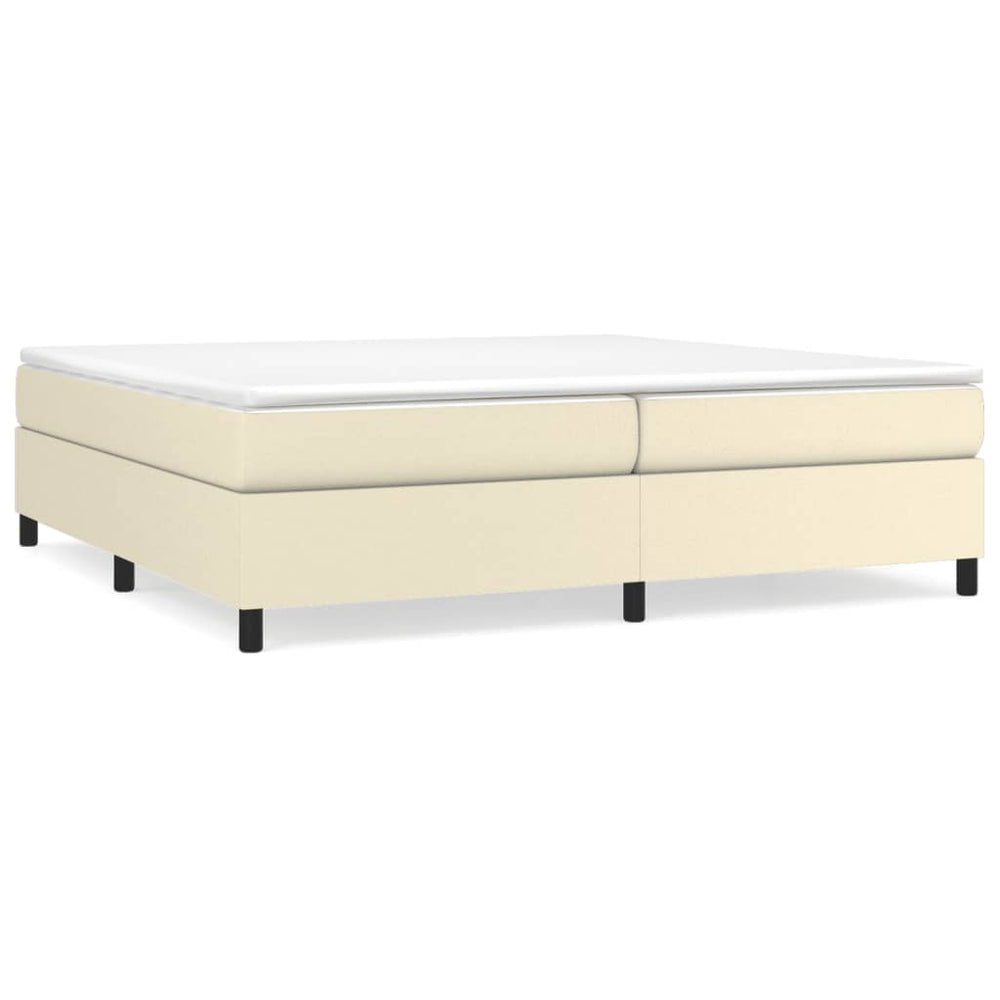 vidaXL Cadre de lit double Crème 200x200 cm Similicuir