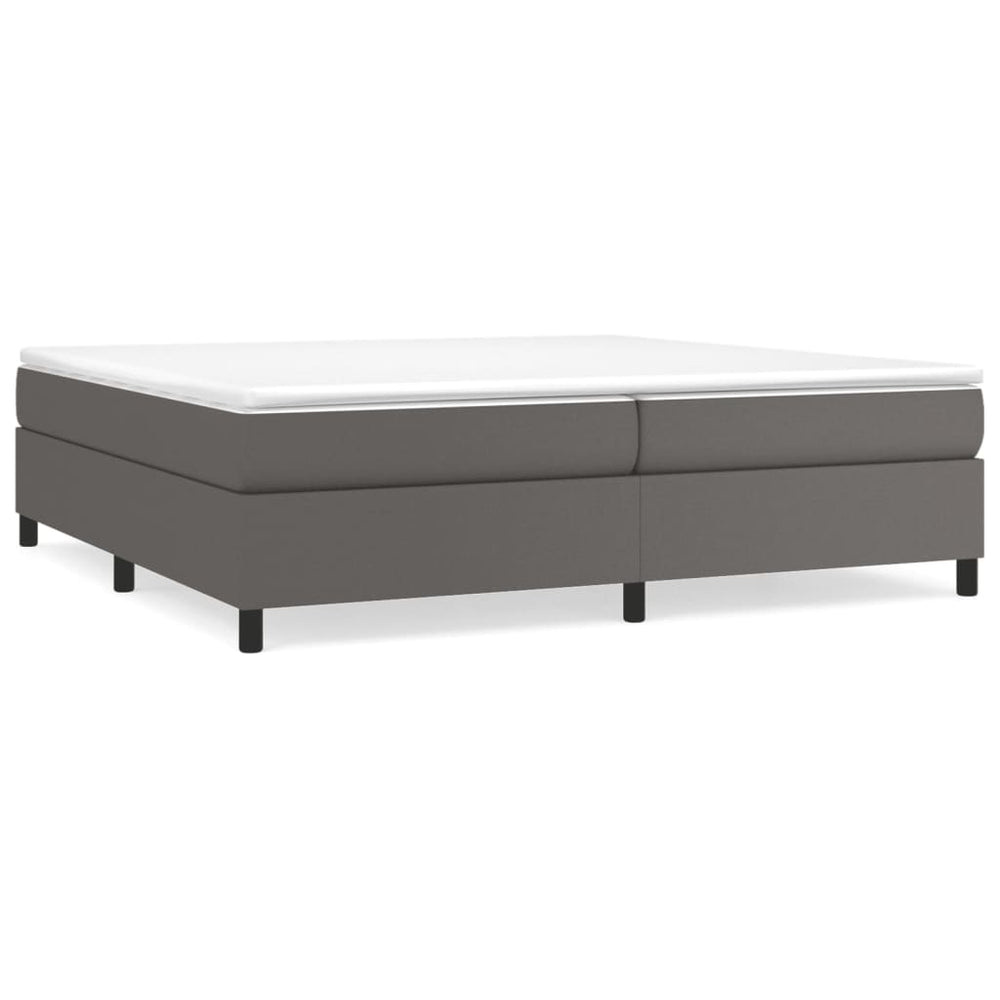 vidaXL Cadre de lit pour sommier tapissier Gris 200x200 cm Similicuir