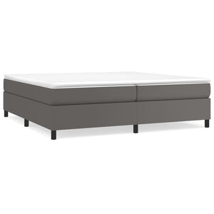 vidaXL Cadre de lit pour sommier tapissier Gris 200x200 cm Similicuir