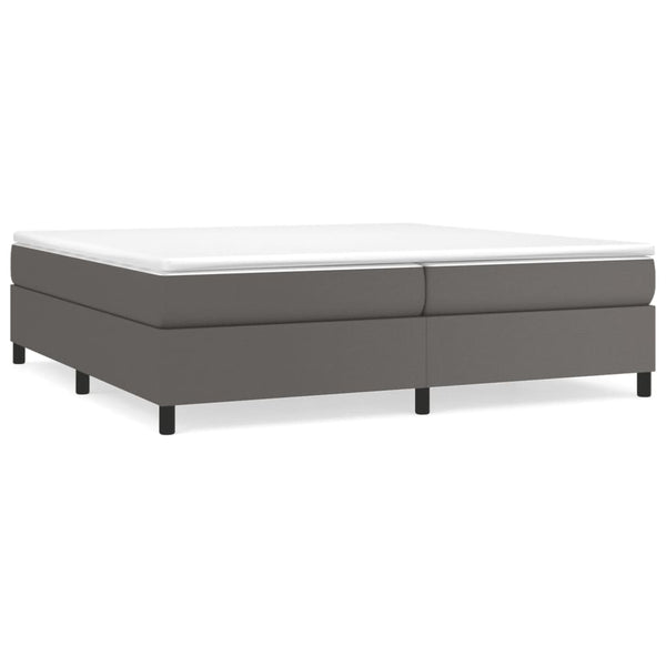 vidaXL Cadre de lit pour sommier tapissier Gris 200x200 cm Similicuir