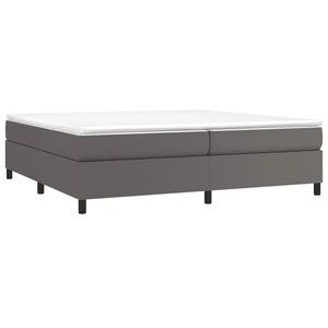 vidaXL Cadre de lit pour sommier tapissier Gris 200x200 cm Similicuir