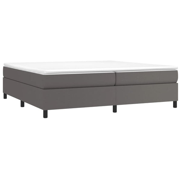 vidaXL Cadre de lit pour sommier tapissier Gris 200x200 cm Similicuir