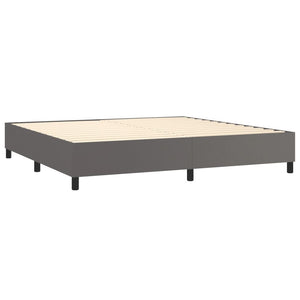 vidaXL Cadre de lit pour sommier tapissier Gris 200x200 cm Similicuir