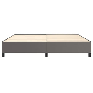 vidaXL Cadre de lit pour sommier tapissier Gris 200x200 cm Similicuir