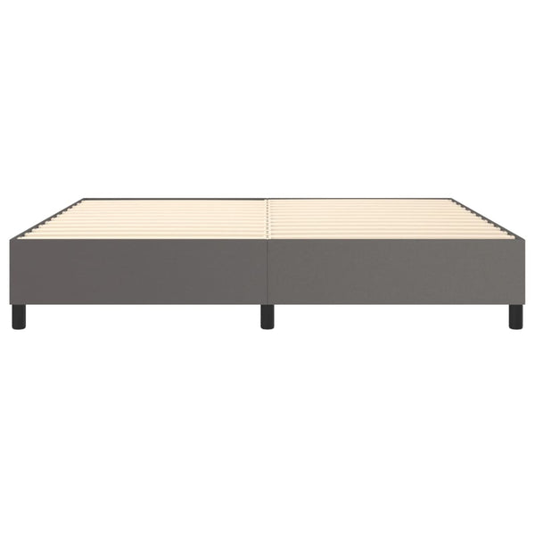 vidaXL Cadre de lit pour sommier tapissier Gris 200x200 cm Similicuir
