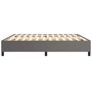 vidaXL Cadre de lit pour sommier tapissier Gris 200x200 cm Similicuir