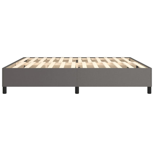 vidaXL Cadre de lit pour sommier tapissier Gris 200x200 cm Similicuir