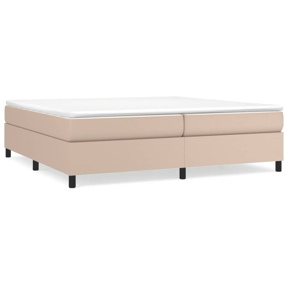 Cadre de lit coffre vidaXL marron cappuccino 200x200 cm en similicuir