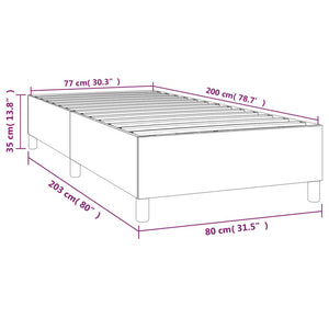 vidaXL Dark Grey Box Spring Bed Frame 80x200 cm Velvet