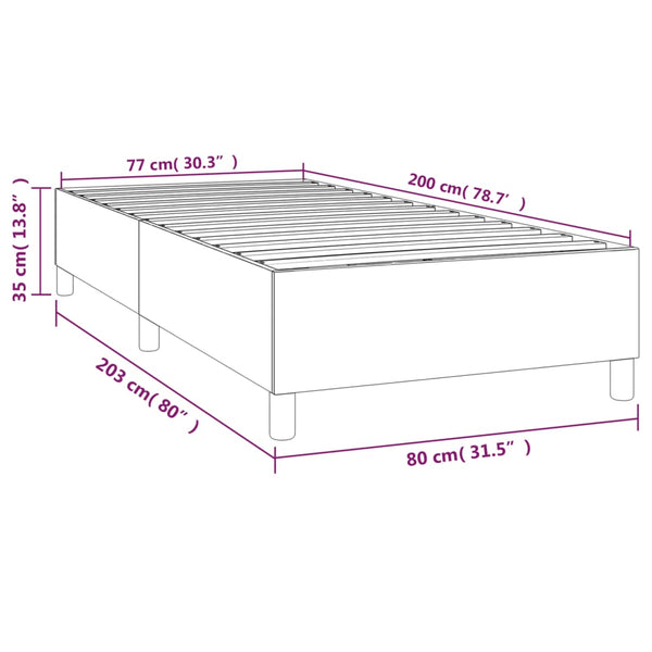Boxspringbettgestell Schwarz 80x200 cm Samt