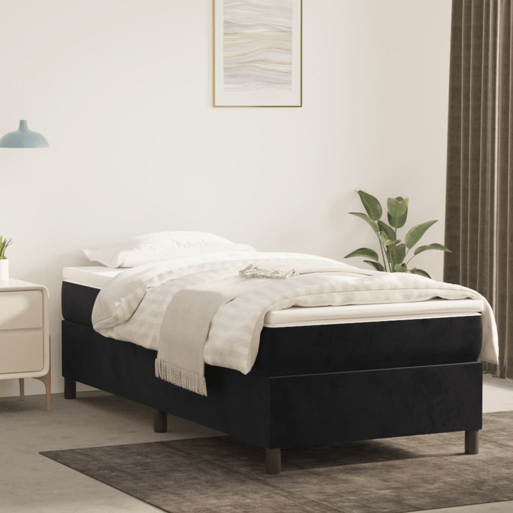 vidaXL Cadre de lit pour sommier tapissier noir 80x200 cm velours