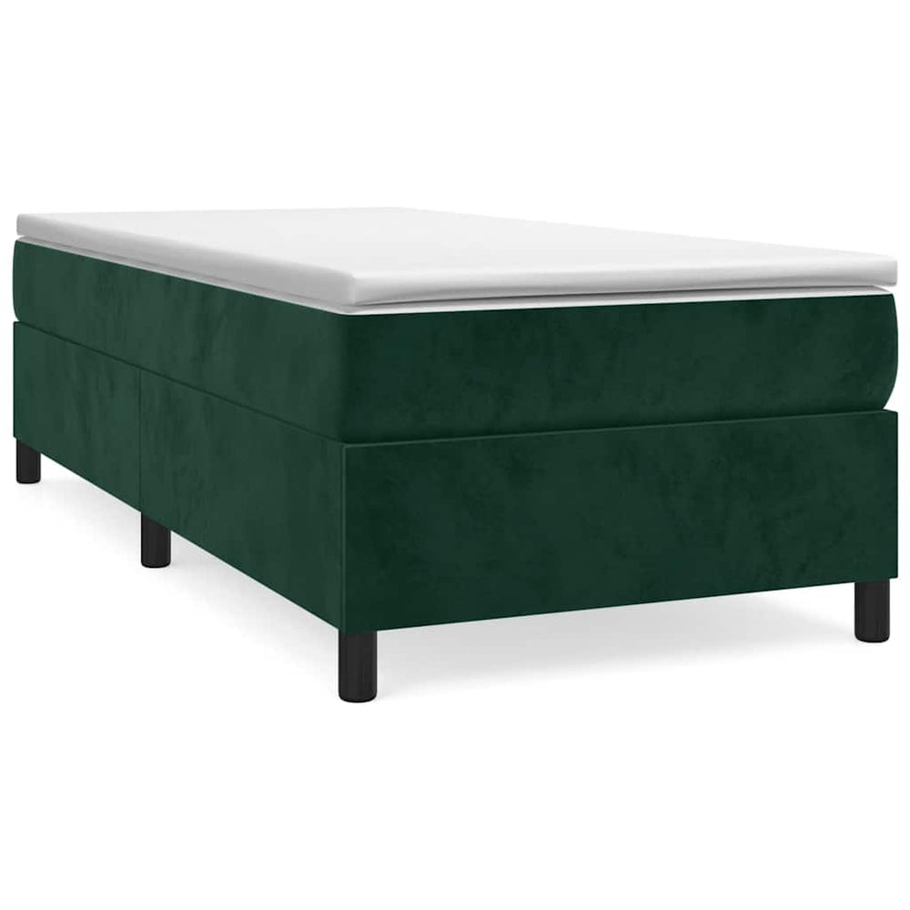 vidaXL Cadre de lit double rembourré Vert foncé 80x200 cm Velours