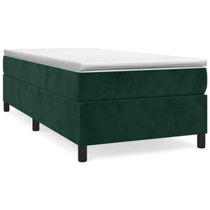 vidaXL Dark Green Box Spring Bed Frame 80x200 cm Velvet