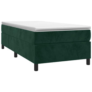 vidaXL Dark Green Box Spring Bed Frame 80x200 cm Velvet