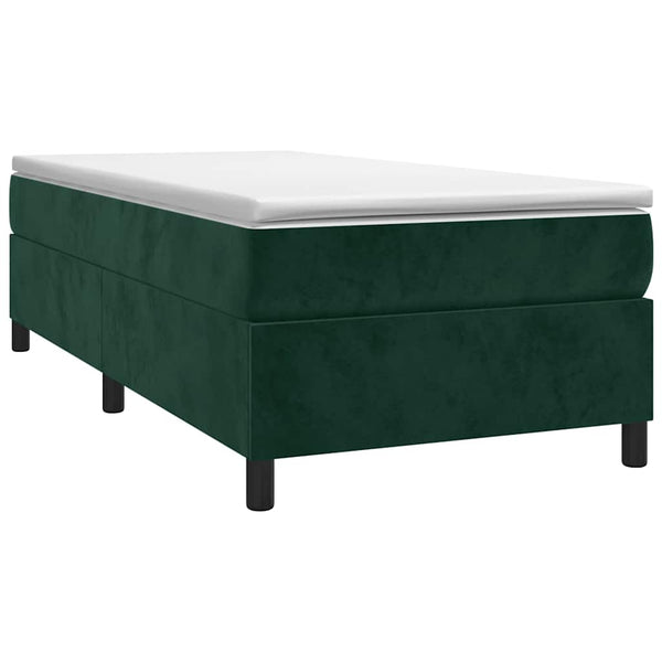 vidaXL Dark Green Box Spring Bed Frame 80x200 cm Velvet