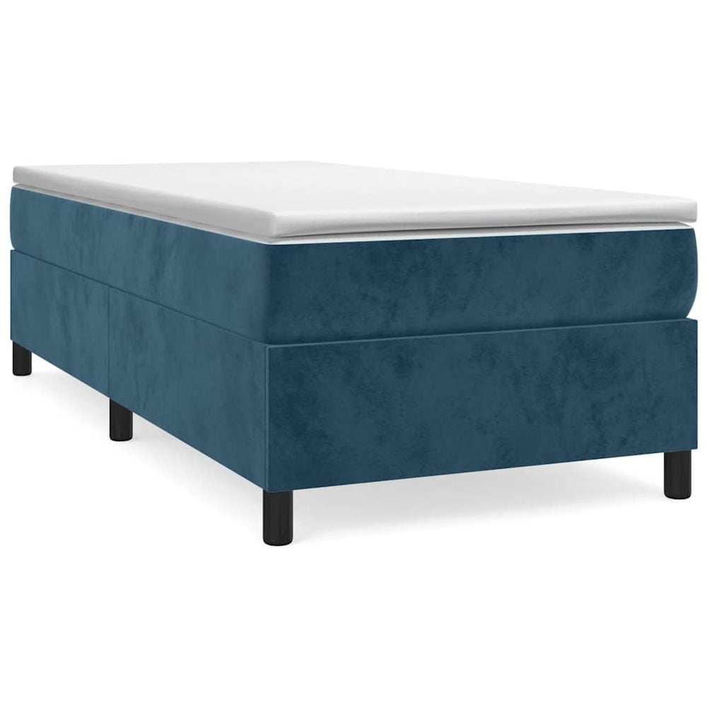 vidaXL Cadre de lit pour sommier tapissier bleu foncé 80x200 cm Velours