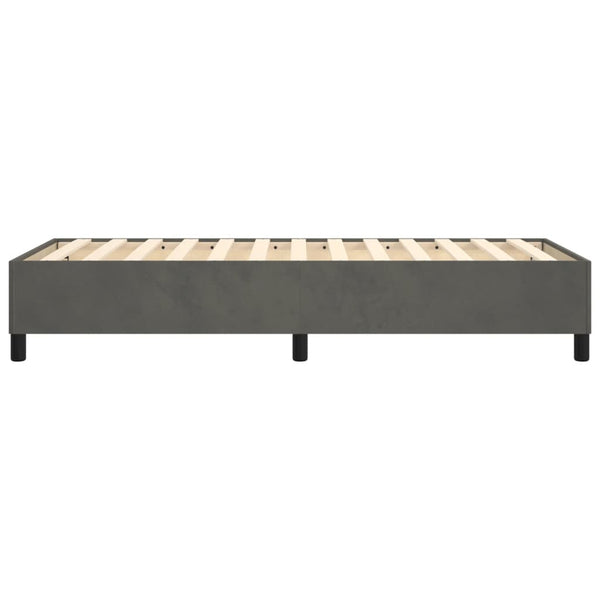 vidaXL Cadre de lit double rembourré gris foncé 90x190 cm velours