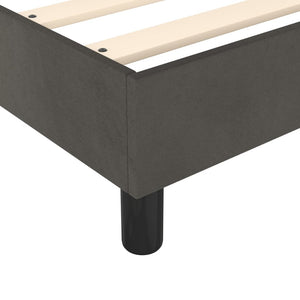 vidaXL Cadre de lit double rembourré gris foncé 90x190 cm velours