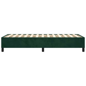 vidaXL Cadre de lit double rembourré Vert foncé 90x190 cm Velours