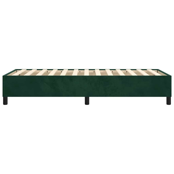 vidaXL Cadre de lit double rembourré Vert foncé 90x190 cm Velours