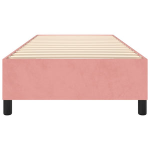 vidaXL Cadre de lit double rembourré rose 90x190 cm velours