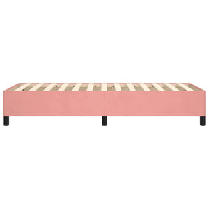 vidaXL Cadre de lit double rembourré rose 90x190 cm velours
