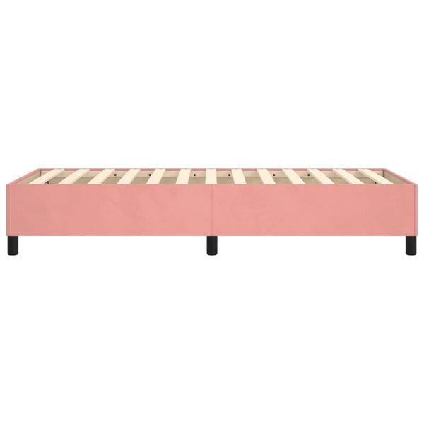 vidaXL Cadre de lit double rembourré rose 90x190 cm velours