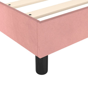 vidaXL Cadre de lit double rembourré rose 90x190 cm velours