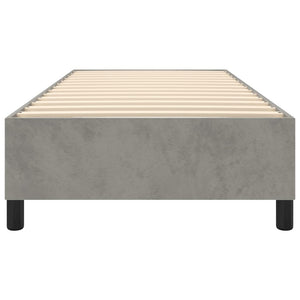 vidaXL Light Grey Box Spring Bed Frame 90x200 cm Velvet