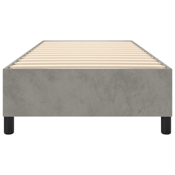 vidaXL Light Grey Box Spring Bed Frame 90x200 cm Velvet
