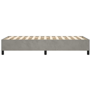vidaXL Light Grey Box Spring Bed Frame 90x200 cm Velvet