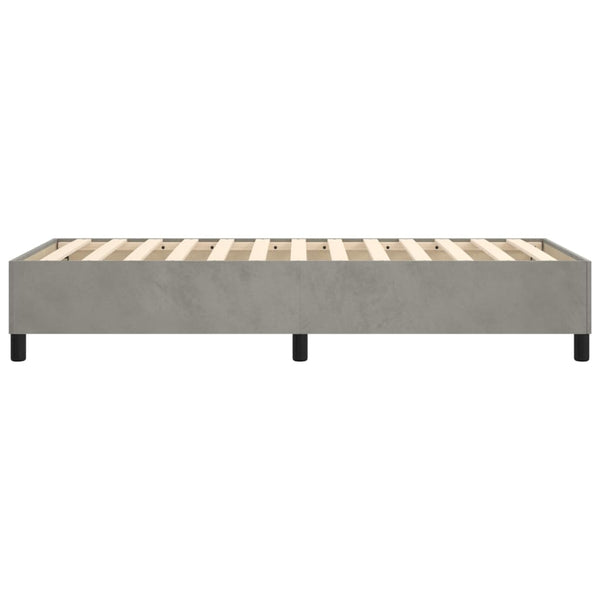 vidaXL Light Grey Box Spring Bed Frame 90x200 cm Velvet
