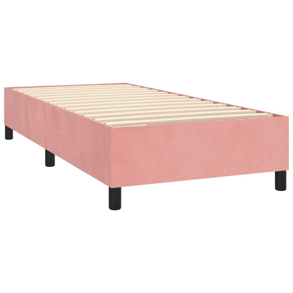 vidaXL Cadre de lit pour sommier tapissier rose 90x200 cm velours
