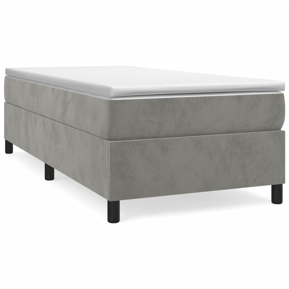 Cadre de lit tapissier vidaXL Gris clair 100x200 cm Velours